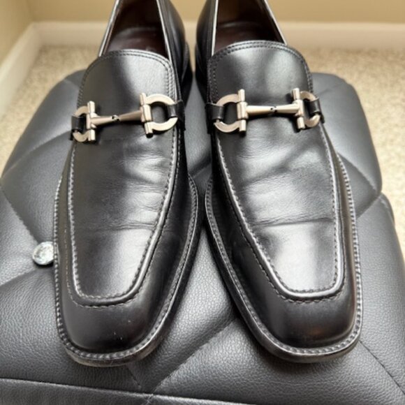 Pre-loved Salvatore Ferragamo Deeper Men's Loafer Size 11.5 Black - Picture 2 of 16